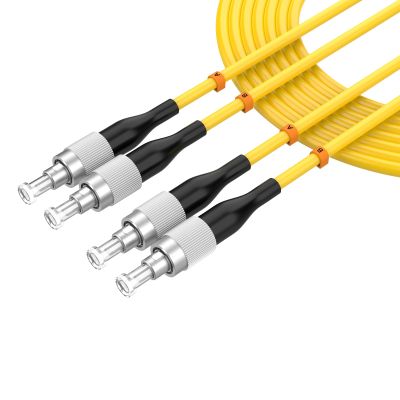 lidkew 40m/131.2ft Os2 Fiber Patch Cable,FC to FC Single Mode Duplex 9/125um Fiber Optic Cable,1G/10G Ethernet Fiber Optic Jumper for Transceiver,Computer Room,UPC LSZH SMF,Yellow