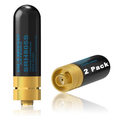 2 Pack SRH805S Antenna for Walkie Talkie SMA-Female Connector for DM-32 Radio U/V Dual Antenna Compatible with UV-5R Two Way Radio UV-5RM (Black)