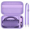 Case for Charge 6 Portable Bluetooth Speaker, Waterproof Speaker Case with Adjustable Shoulder Strap, Hard Travel Storage Holder with Pockets for Charging Accessories (Box Only) (Purple) view 1