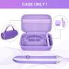 Case for Charge 6 Portable Bluetooth Speaker, Waterproof Speaker Case with Adjustable Shoulder Strap, Hard Travel Storage Holder with Pockets for Charging Accessories (Box Only) (Purple) view 2