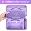 Case for Charge 6 Portable Bluetooth Speaker, Waterproof Speaker Case with Adjustable Shoulder Strap, Hard Travel Storage Holder with Pockets for Charging Accessories (Box Only) (Purple) view 3