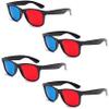 4Pcs Red and Blue 3D Glasses Universal TV Movie Dimensional Video Frame DVD Game Glass 3D Style Glasses 3D Viewing Glasses, Televisions and Video Light Simple Design, Accessories view 1