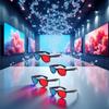 4Pcs Red and Blue 3D Glasses Universal TV Movie Dimensional Video Frame DVD Game Glass 3D Style Glasses 3D Viewing Glasses, Televisions and Video Light Simple Design, Accessories view 4