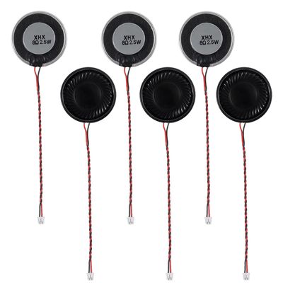 ALMOCN 6PCS 2.5W 8 Ohm Metal Shell Round Internal Magnetic Speaker 36mm Loud Micro Speaker Replacement for Mini Multimedia Loudspeaker Audio Player