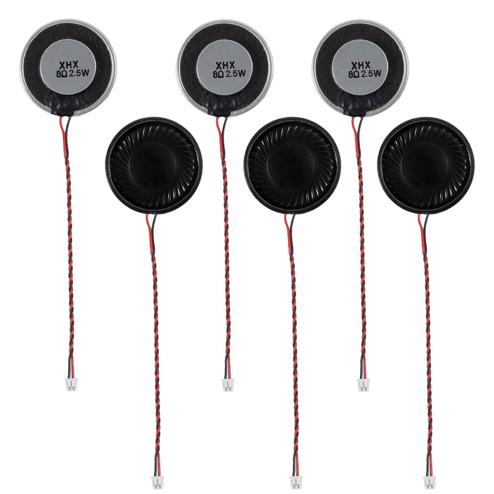 ALMOCN 6PCS 2.5W 8 Ohm Metal Shell Round Internal Magnetic Speaker 36mm Loud Micro Speaker Replacement for Mini Multimedia Loudspeaker Audio Player