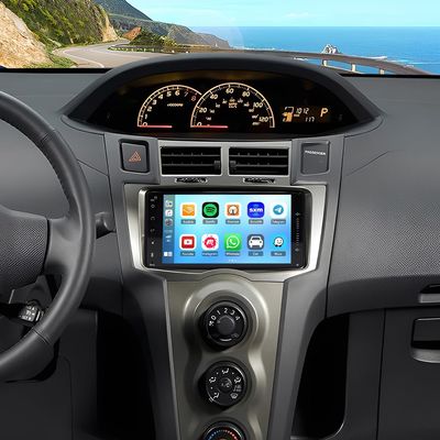 2G+64G Android 15 Car Radio Upgrade for Toyota Yaris 2007-2011, 7" Touch Screen Car Stereo with Wireless Carplay Andorid Auto Mirror Link GPS WiFi Bluetooth 5.0 FM/RDS EQ SWC Backup Camera