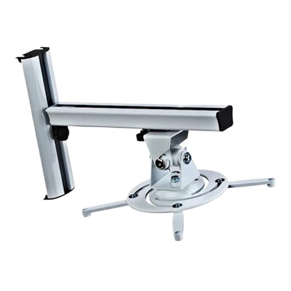 Aluminum Projector Wall Bracket Ceiling Mount for 3 Holes 4 Holes Full Motion Mobile Horizontal Vertical(Silver)