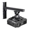 Aluminum Projector Wall Bracket Ceiling Mount for 3 Holes 4 Holes Full Motion Mobile Horizontal Vertical(Black) view 1