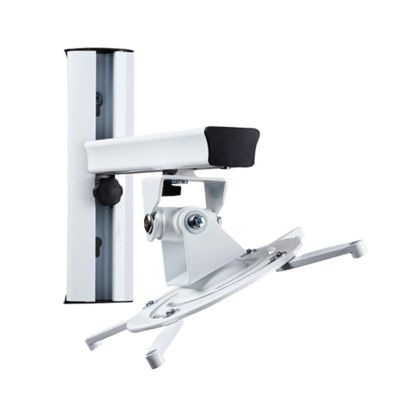 Aluminum Projector Wall Bracket Ceiling Mount for 3 Holes 4 Holes Full Motion Mobile Horizontal Vertical(White)