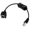 YINGAYOU Ethernet Extension Cable Short Network Cable Male to Female with On/Off Switch Button Ethernet Network Extension Cable High Speed, Support Cat6 Standards (Straight, 0.3 m/1 ft) view 1