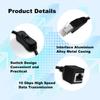 YINGAYOU Ethernet Extension Cable Short Network Cable Male to Female with On/Off Switch Button Ethernet Network Extension Cable High Speed, Support Cat6 Standards (Straight, 0.3 m/1 ft) view 3