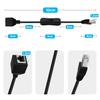YINGAYOU Ethernet Extension Cable Short Network Cable Male to Female with On/Off Switch Button Ethernet Network Extension Cable High Speed, Support Cat6 Standards (Straight, 0.3 m/1 ft) view 4
