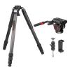 Heavy Duty Professional Carbon Fiber Tripod 75mm Bowl Adapter Max Tube 32.5mm ET7C(Fluid Head Holder) view 1