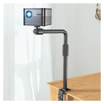 UUJHIKXD Projector desktop mounting bracket, punch-free, 360-degree rotatable multi-function projector bracket(Aluminum Alloy B)