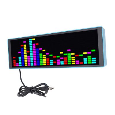 WALFRONT RGB LED Music Spectrum Rhythm Light, Voice Controlled Clock with 84 Effects, USB Powered, Sensitive to Surrounding Sounds, Automatically Switches Between Sound Control and Line