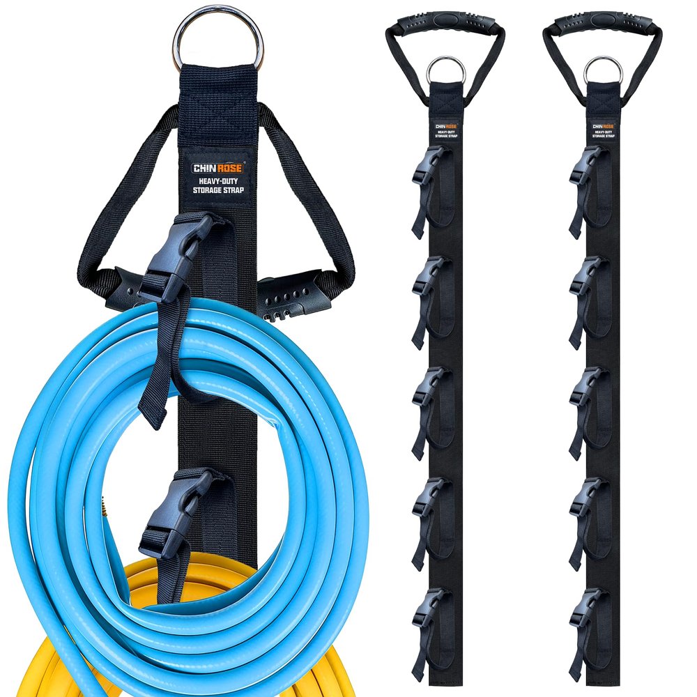 Extension Cord Organizer 2 Pack with 5 Slots Heavy Duty Wall Mounted Extension Cord Holder Space Saving Extension Cord Storage for Home and Garage