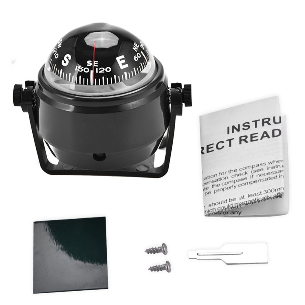 Marine Navigation Device | Black Electronic Adjustable Ball for Boat & Vehicle Navigation | Low - Luminance Direction Finder for Cars/Trucks/Caravans | LC550 Model with