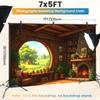 5x7ft Photography Backdrop Cozy Rustic Living Room Fireplace Scenic View Photo Backdrop Photography Background for Photoshoot Portrait Video Party Photo Studio Prop Booth view 2