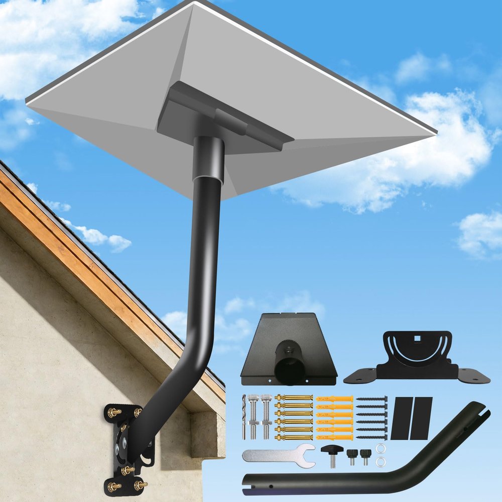 Starlink Gen 3 Mount, 360 Rotatable Starlink Wall Roof Mount Kit for V3 Starlink Standard Dish for Concrete Walls and Wood Walls