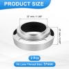 PATIKIL 2 Pcs 37mm Lens Hood, Universal Metal Hollow Curved Screw-in Vented Lens Hoods for Fujifilm for Pentax, Silver view 2