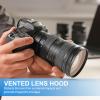 PATIKIL 2 Pcs 37mm Lens Hood, Universal Metal Hollow Curved Screw-in Vented Lens Hoods for Fujifilm for Pentax, Silver view 4