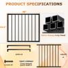 Deck Fence Gate Outdoor 32.5" Hx48 W Heavy Duty Steel Anti-Rust Door with Customizable Width, Metal Gate for Residential, Yard, Patio(No Hinge) view 2