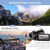 ORDRO AC5 Plus 4K Video Camera Camcorder with 12X Optical Zoom &120X Digital Zoom Vlog Camera for YouTube, Rotatable Touch Screen-Vlogging Camcorder with Anti-Shake, Autofocus & Time-Lapse view 2