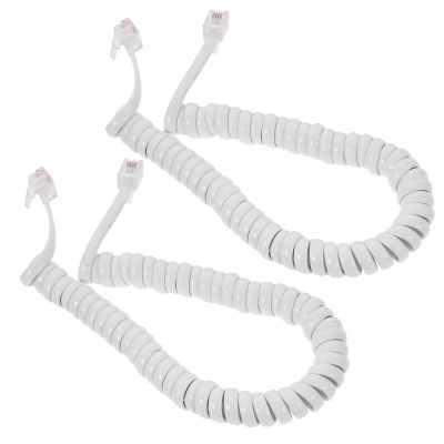 GALPADA 2pcs 2pcs Coiled Telephone Receiver Cords for Landline Phones Flexible Wire Coil Cord Sound Quality Home Office Use