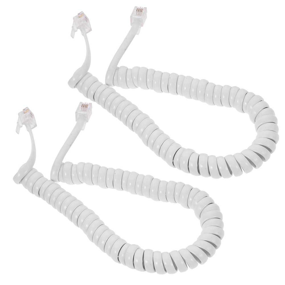 GALPADA 2pcs 2pcs Coiled Telephone Receiver Cords for Landline Phones Flexible Wire Coil Cord Sound Quality Home Office Use