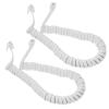 GALPADA 2pcs 2pcs Coiled Telephone Receiver Cords for Landline Phones Flexible Wire Coil Cord Sound Quality Home Office Use view 1