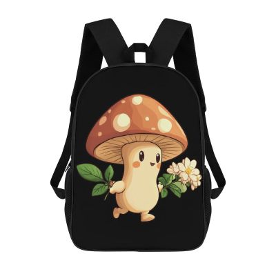 Cute Mushroom 17inch Laptop Backpack Lightweight Shoulder Bag Work Daypack for Travel Casual