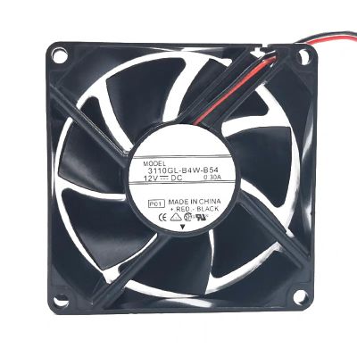 110GL-B4W-B54 8025 Cooling Fan 12V 80mmx80mmx25mm 8cm 80mm Computer Case Fan for Power Spply Switch DIY Cooling Ventilation Projects