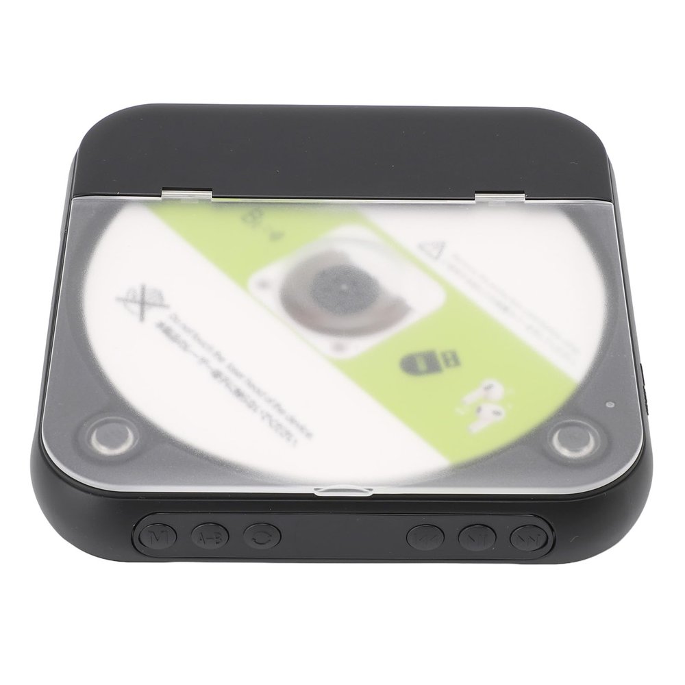 DirectNine Basics Portable CD Player with Headphones, BT Retro Style Double Speakers Music Player Support CD USB AUX Input for Home Exercising Car Traveling, Powered by Advanced BT 5.3