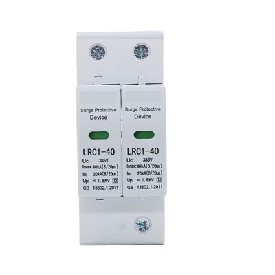AC 385V Surge Protector 2P 20KA 40KA 60KA Household Lightning Protector Single-Phase Module Arrester Device(20-40KA)