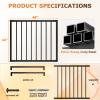 Deck Fence Gate Outdoor 42" Hx48 W Heavy Duty Steel Anti-Rust Door with Customizable Width, Metal Gate for Residential, Yard, Patio(No Hinge) view 3