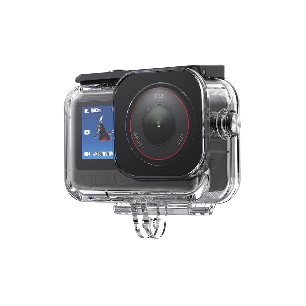 45M Waterproof Camera Diving Housing Shell for DJI Osmo Action 6 Protective Long-Lasting Durable Transparent PC Case with Tempered Glass Lens Cover,Effectively Ensuring Underwater Photography