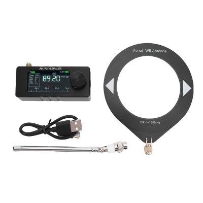 Eujgoov Portable DSP Radio, S3 AM FM LSB USB All Band Reception CNC Aluminum Alloy Housing 1.9 Inch IPS Color Screen