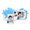 Qiilu Ultra high Definition Kids Camera, 12MP Instant Camera 1080P Print Camera, 2.4 Inch IPS Screen 16X Digital Zoom with 3 Rolls Printing Paper 32GB Memory Card, for Children (Blue) view 1