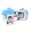 Qiilu Ultra high Definition Kids Camera, 12MP Instant Camera 1080P Print Camera, 2.4 Inch IPS Screen 16X Digital Zoom with 3 Rolls Printing Paper 32GB Memory Card, for Children (Blue) view 2