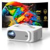 [AI Movin 2.0 OS/2000 ANSI/Official-Apps] Outdoor-Projector-4k with WiFi and Bluetooth, 35W DoIby Audio, AI Auto Focus with HDR10+, Lisowod 4k Support Portable Smart Proyector Compatible with Netflix view 1