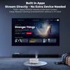 [AI Movin 2.0 OS/2000 ANSI/Official-Apps] Outdoor-Projector-4k with WiFi and Bluetooth, 35W DoIby Audio, AI Auto Focus with HDR10+, Lisowod 4k Support Portable Smart Proyector Compatible with Netflix view 3