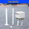 Universal Security Camera Pole with 4 Casters, 7.5 9 11 13 14.8ft Splicing Surveillance Cameras Holder Column, All-Weather CCTV Poles Easy Assemble(Light Coffee,230cm/7.5ft(Pole H+Box H)) view 4