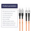 lidkew OM1 FC/UPC to ST/UPC Fiber Patch Cable,1.5M/4.9FT Multimode Duplex 62.5/125m Fiber Optic Jumper Optical Patch Cord 1G/10GB for SFP+ Transceiver - LSZH Orange view 4