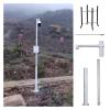 2 3 Sections Security Camera Pole, 6.6 8.2 9.8 11.5 13.1 14.8 16.4 19.7 FT Segmented Surveillance Stand with Lightning Rod, Security Camera Pole(Light Coffee,H-19 7/10 ft (6 m)-3 Sections) view 1