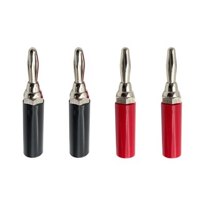 10Pcs 4mm Plating Adapter Wire Cable Audio Banana Nickel/Chromium Speaker Connector(10 Black)