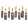 10/20/50pcs 4mm Banana Plugs Gold Plated Copper Audio Speaker Amplifier Cable Wire Pin Screw Type Banana Connectors(10 red and 10 Black) view 1