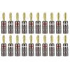 10/20/50pcs 4mm Banana Plugs Gold Plated Copper Audio Speaker Amplifier Cable Wire Pin Screw Type Banana Connectors(10 red and 10 Black) view 2