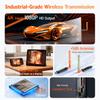 Wireless HDMI Transmitter and 2 Receivers, Gechtech 656FT/200M Long Range, 5.8G, 4K Decode 1080P HD Output, Stable HDMI Extender for PC Laptop Camera Cable Box to Multiple TVs Monitors Projectors view 2