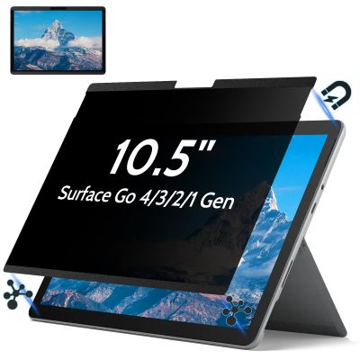 IPROKKO Magnetic Removable Privacy Screen Protector for Microsoft Surface Go 4/3/2/1 10.5 Inch (2018-2023), Matte Anti Glare Blue Light Scratch Spy Laptop Computer Monitor Screen Filter Compatible With Webcam & Pen