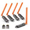 Wireless HDMI Transmitter and 4 Receivers, Gechtech 350FT/100M Long Range, 5.8G, 4K Decode 1080P HD Output, Stable HDMI Extender for PC Laptop Camera Cable Box to Multiple TVs Monitors Projectors view 1